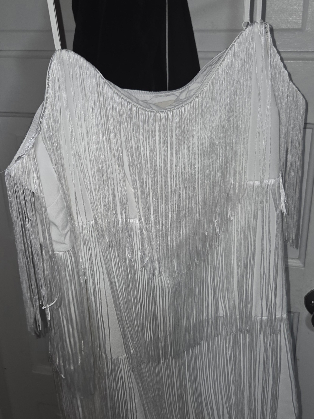 a new day White Fringe Dress